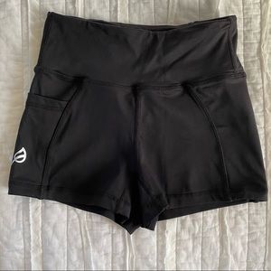 Ptula Black Booty Shorts, Size Small